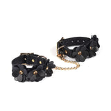 Liebe Seele Flower Rhythm Leather Handcuffs | Avec Amour Lingerie