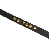 Liebe Seele Gold Word Choker (BITCH) | Avec Amour Leather Accessories