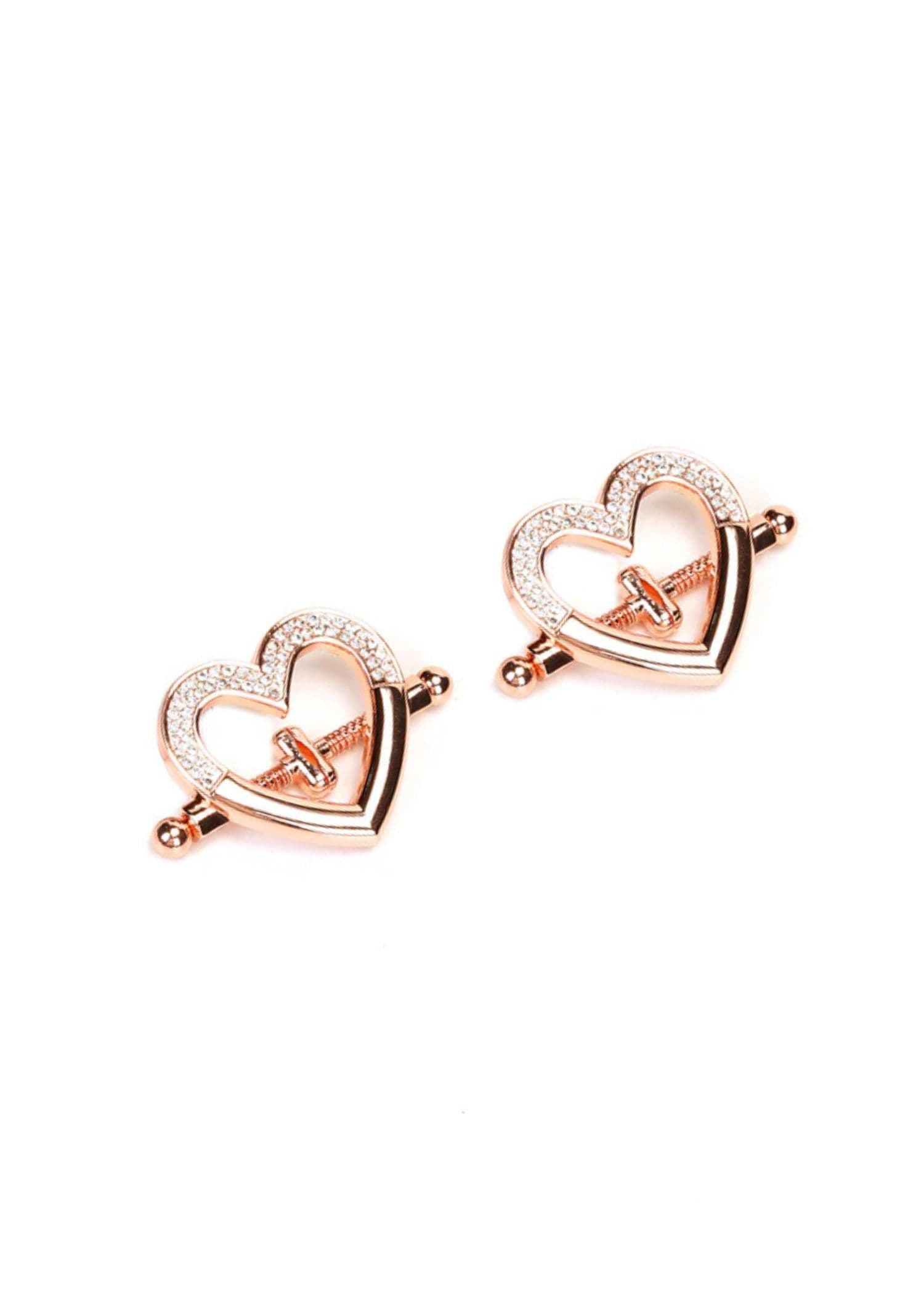 Liebe Seele Heart Shaped Nipple Clamps (Rose Gold) | BDSM Bedroom Fun | Avec Amour Lingerie