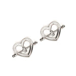 Liebe Seele Heart Shaped Nipple Clamps (Silver) | BDSM Bedroom Fun | Avec Amour Lingerie
