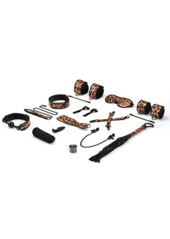 Liebe Seele Leopard PU 13pc Tie Set | Avec Amour Lingerie