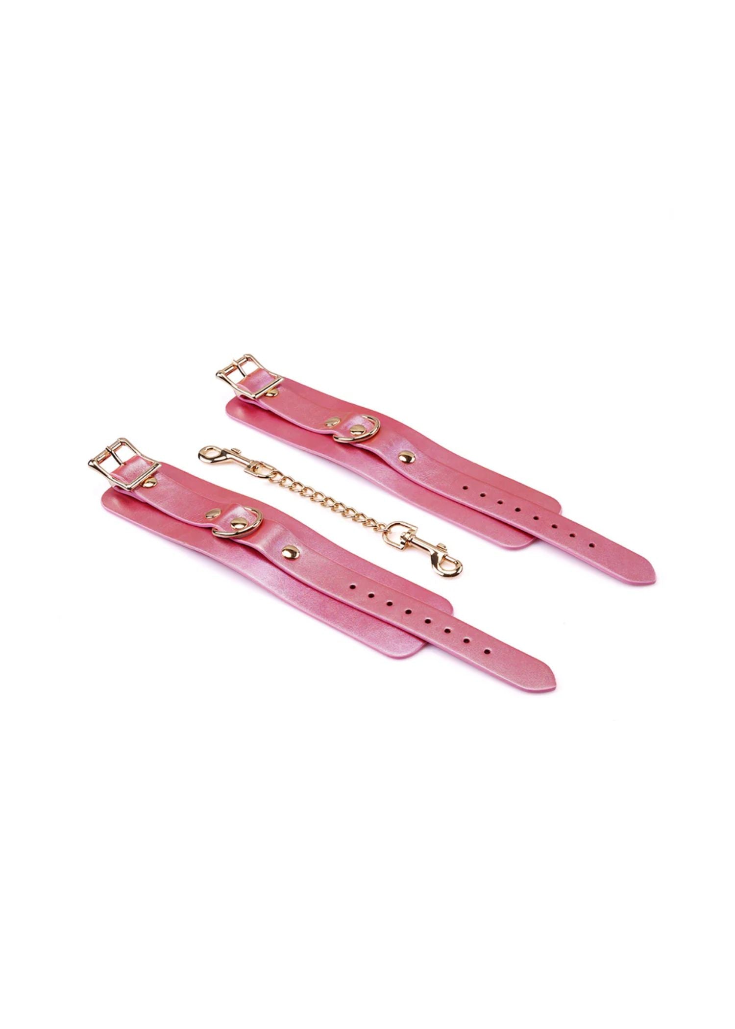 Liebe Seele Lustre Rosa Pink Leather Wrist Cuffs | Avec Amour Lingerie