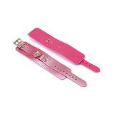 Liebe Seele Lustre Rosa Pink Leather Wrist Cuffs | Avec Amour Lingerie