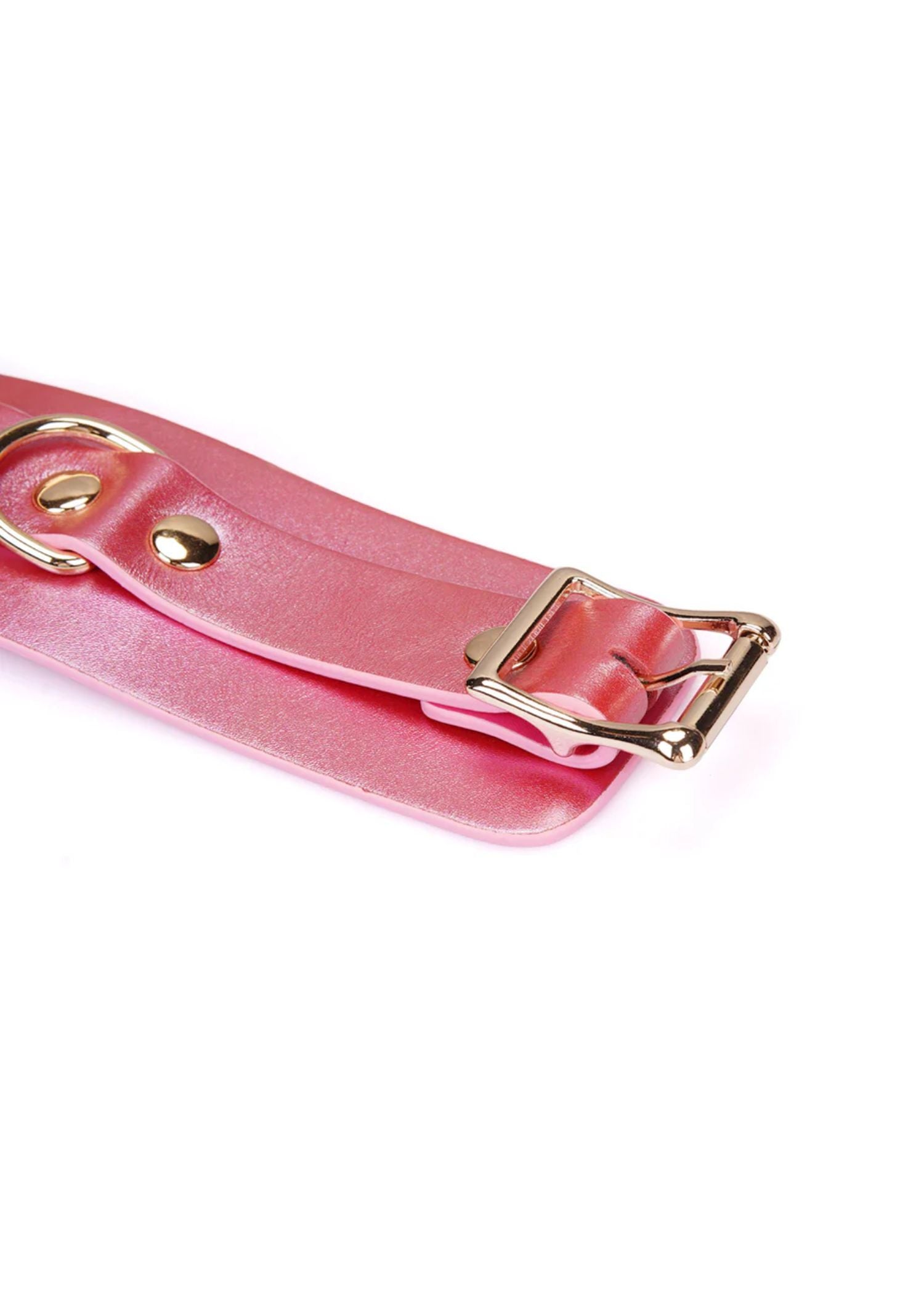 Liebe Seele Lustre Rosa Pink Leather Wrist Cuffs | Avec Amour Lingerie