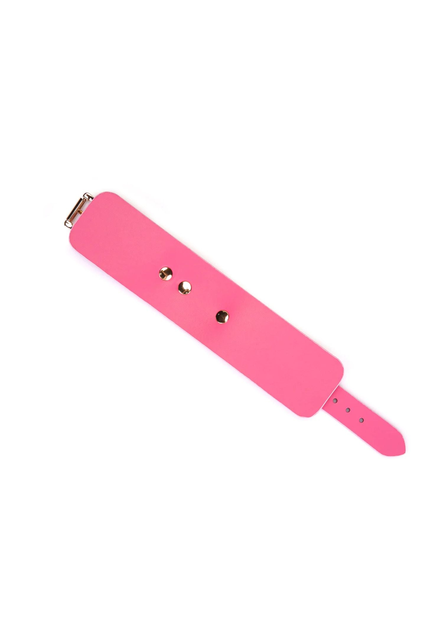 Liebe Seele Lustre Rosa Pink Leather Wrist Cuffs | Avec Amour Lingerie