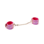 Liebe Seele Lustre Rosa Pink Leather Wrist Cuffs | Avec Amour Lingerie