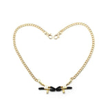 Liebe Seele Metal Chain Bull Nose Nipple Clamps (Gold) | Avec Amour LIngerie