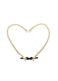 Liebe Seele Metal Chain Bull Nose Nipple Clamps (Gold) | Avec Amour LIngerie