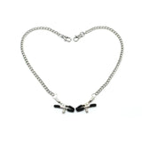 Liebe Seele Metal Chain Bull Nose Nipple Clamps (Silver) | Avec Amour LIngerie