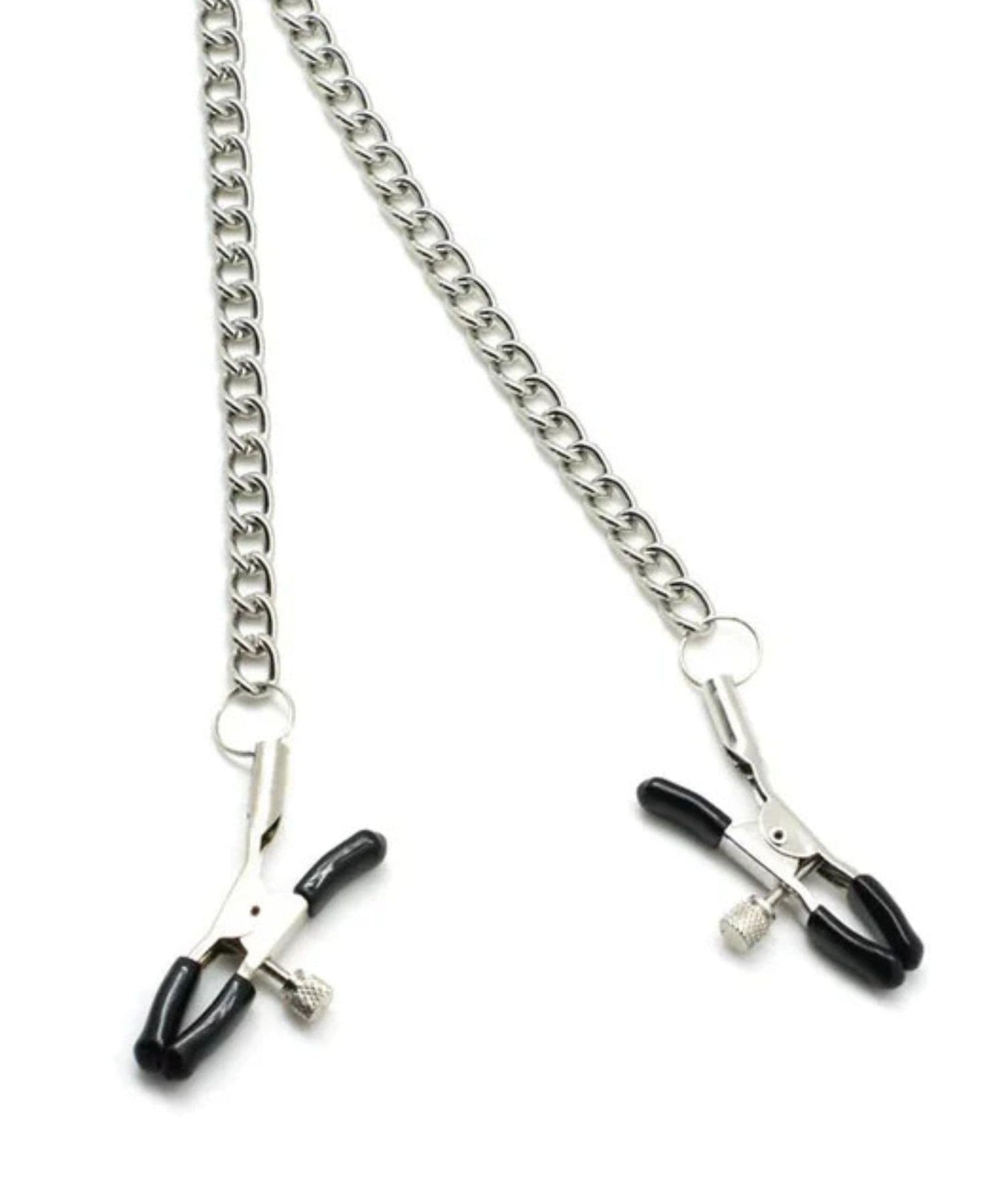 Liebe Seele Metal Chain Bull Nose Nipple Clamps (Silver) | Avec Amour LIngerie