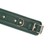 Liebe Seele Mossy Chic Leather Ankle Cuffs (Green) | Avec Amour Lingerie