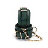 Liebe Seele Mossy Chic Leather Ankle Cuffs (Green) | Avec Amour Lingerie