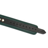 Liebe Seele Mossy Chic Leather Collar with Leash Choker (Green) | Avec Amour Lingerie