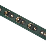 Liebe Seele Mossy Chic Leather Collar with Leash Choker (Green) | Avec Amour Lingerie