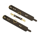 Samurai Leather Ankle Cuffs (Black)