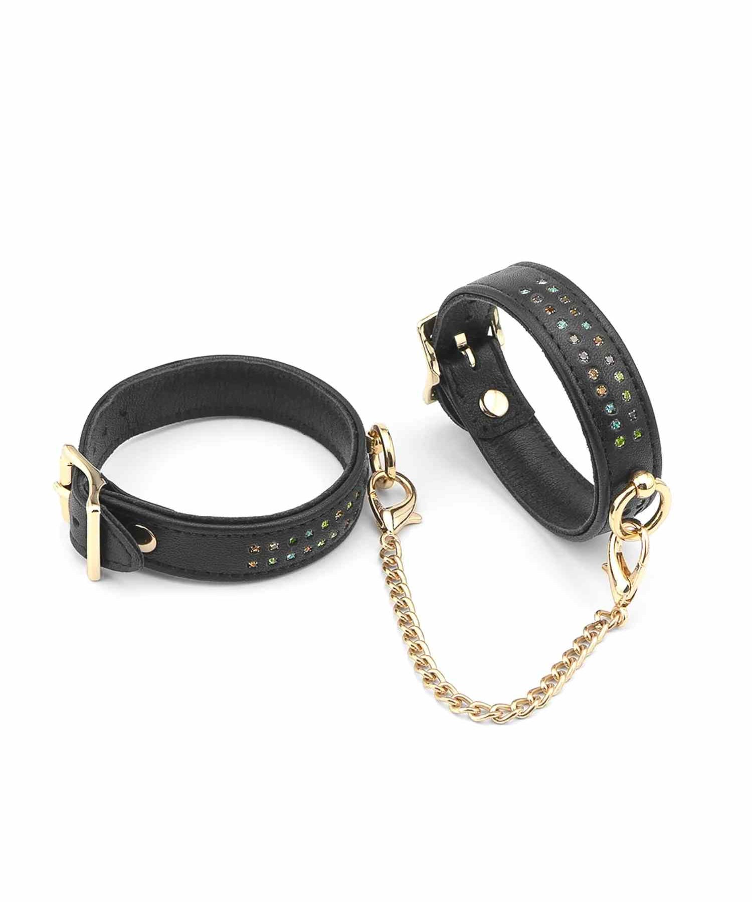 Liebe Seele Shining Girl Leather Ankle Cuffs | Avec Amour Lingerie