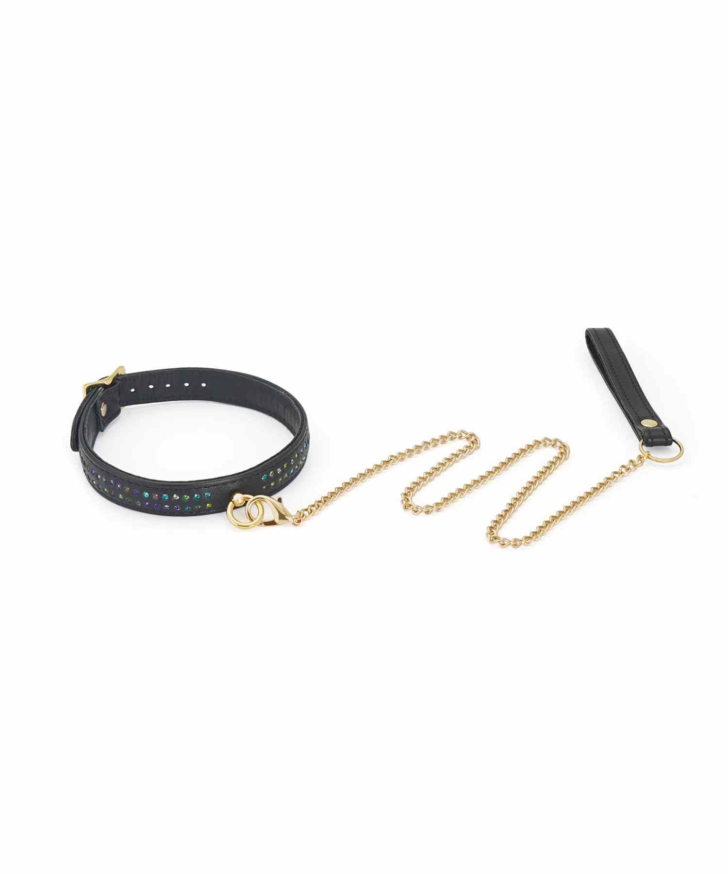Liebe Seele Shining Girl Leather Collar and Leash | Bondage | Avec Amour Lingerie