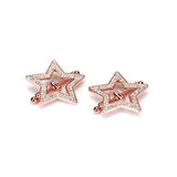 Star-Shaped Nipple Clamps with Rhinestones (Rose Gold)