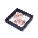 Star-Shaped Nipple Clamps with Rhinestones (Rose Gold)