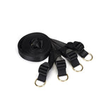 Liebe Seele Under Mattress Restraint Straps with Gold D-ring ends — flat lay