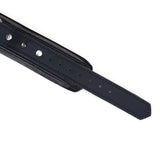 Vegan Fetish Faux Leather Studded Collar and Leash (Black)