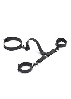Liebe Seele Vegan Leather Wrist to Collar Restraints | Bondage, BDSM Bedroom Fun | Avec Amour Lingerie