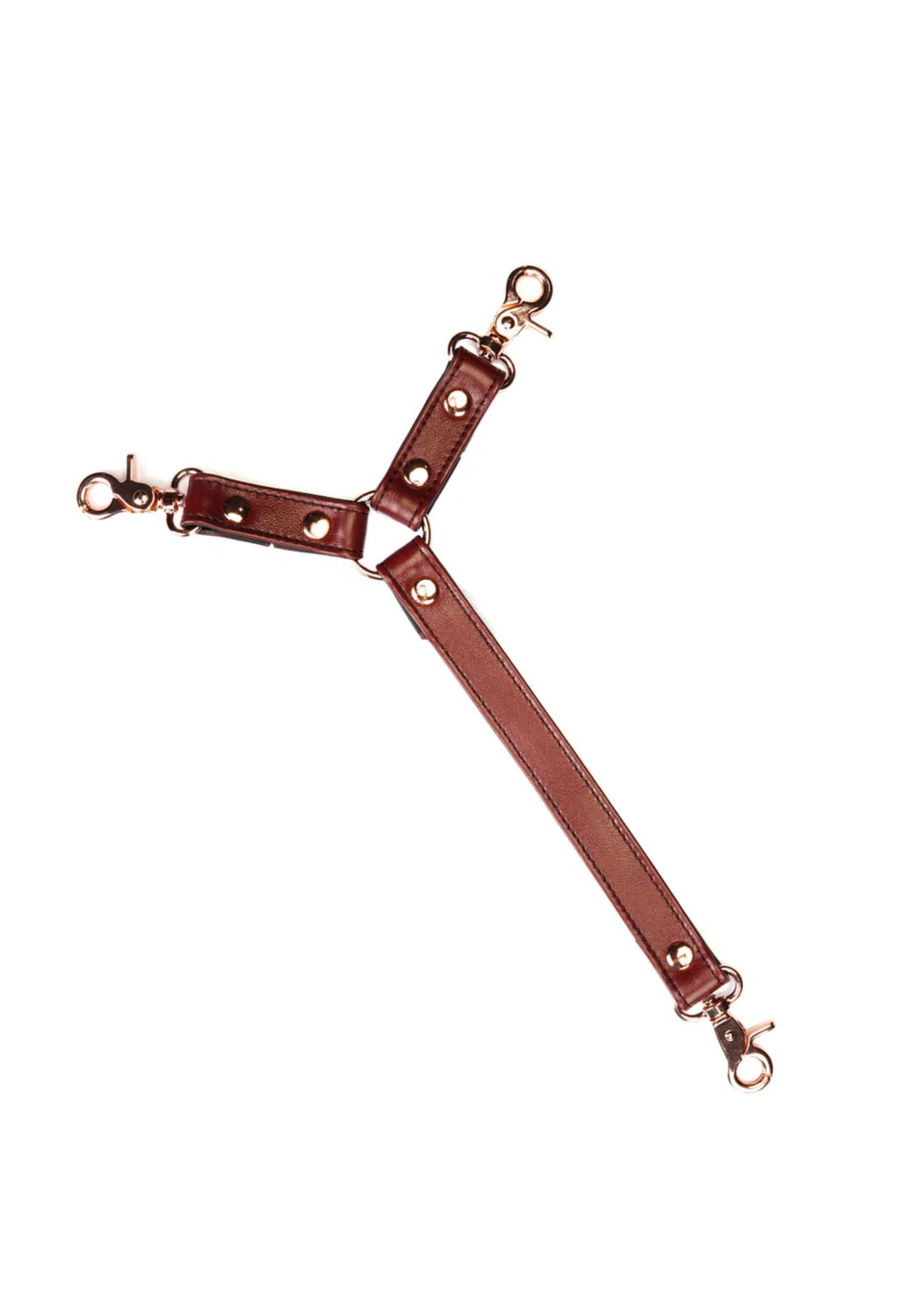 Liebe Seele Wine Red Leather Collar and Wrist Restraint | Avec Amour Lingerie