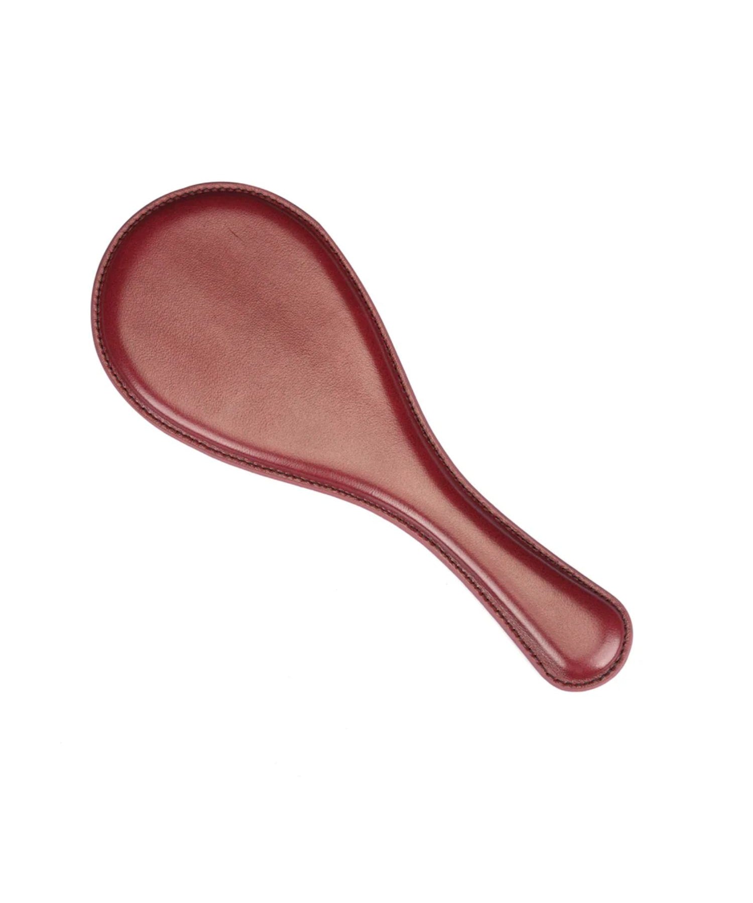 Liebe Seele Wine Red Leather Round Paddle (Wine Red) | Avec Amour Lingerie