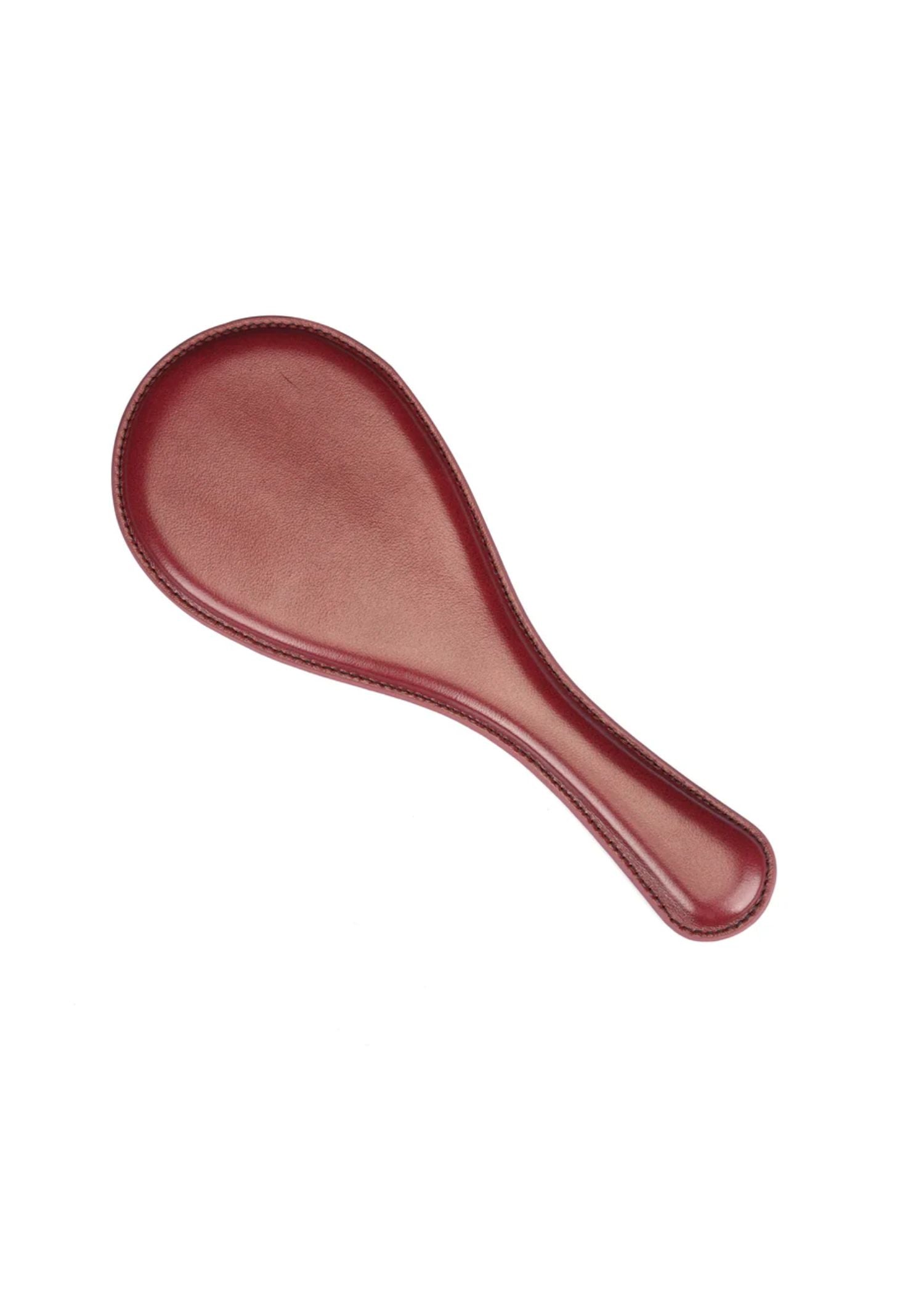 Liebe Seele Wine Red Leather Round Paddle (Wine Red) | Avec Amour Lingerie