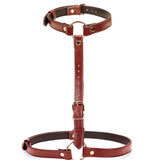 Liebe Seele Wine Red Leather Waist Harness | Avec Amour Lingerie