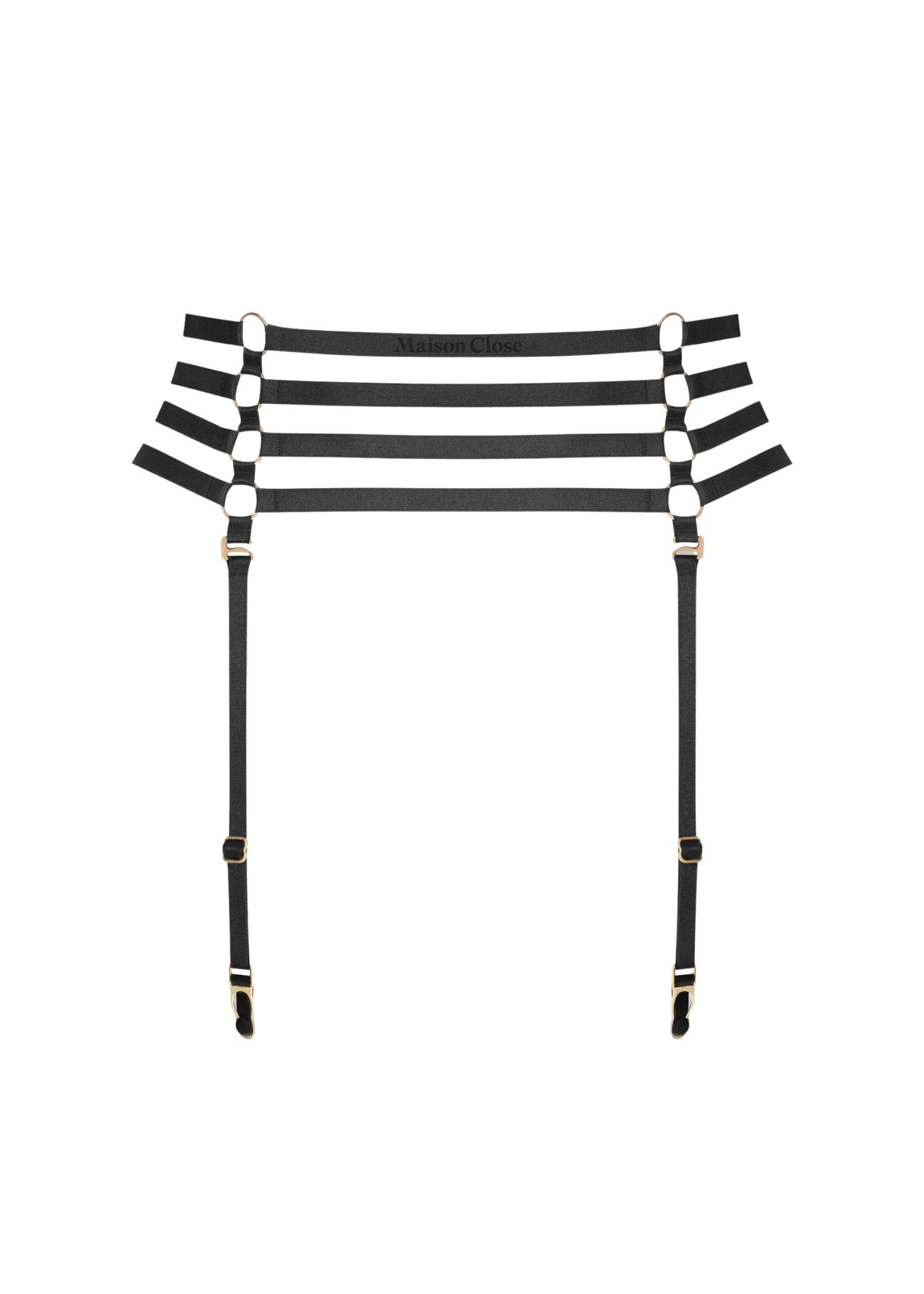 Maison Close Chambre Noire Garter Belt (Black) | Avec Amour Luxury Lingerie