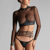 Maison Close Chambre Noire Garter Belt (Black) | Avec Amour Luxury Lingerie