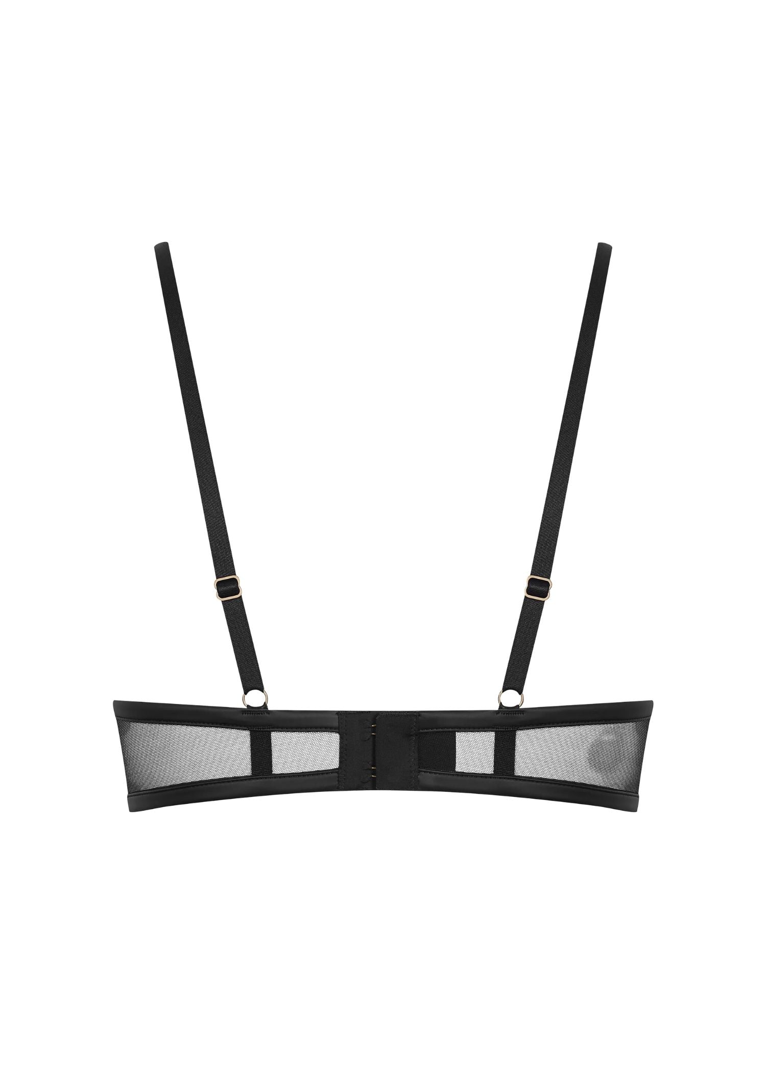 Maison Close Chambre Noire Open Bra (Black/Gold) | Avec Amour Sexy Lingerie