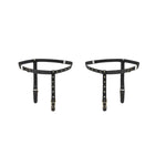 Maison Close COPRS Studded Garters (Black) | Avec Amour Lingerie Accessories