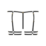 Maison Close Jeux Magnetiques Mini Thong with Garter (Black) | Avec Amour Luxury Lingerie
