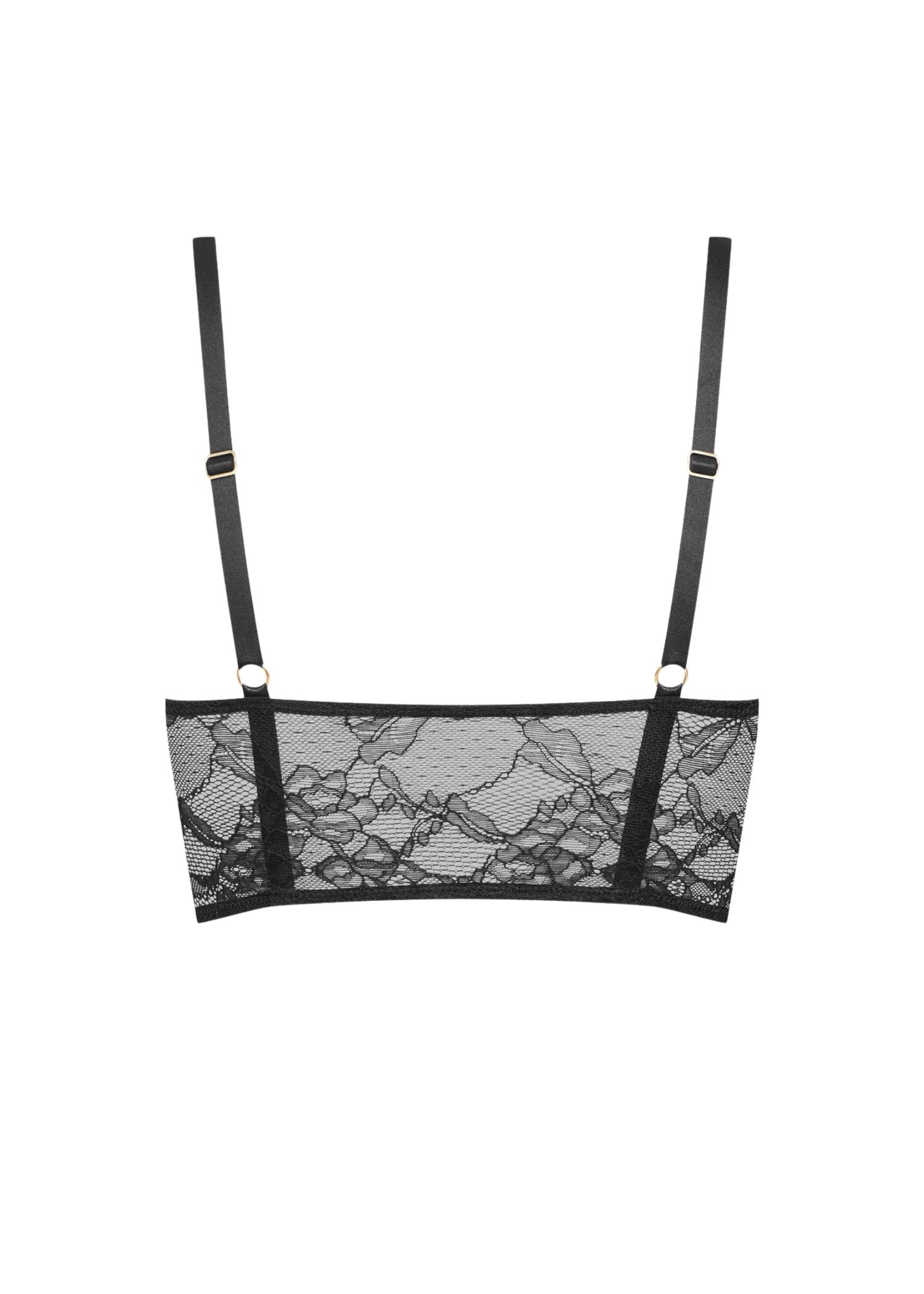 Maison Close Jeux Magnetiques Open Suspender Bustier (Black) | Avec Amour Luxury Lingerie