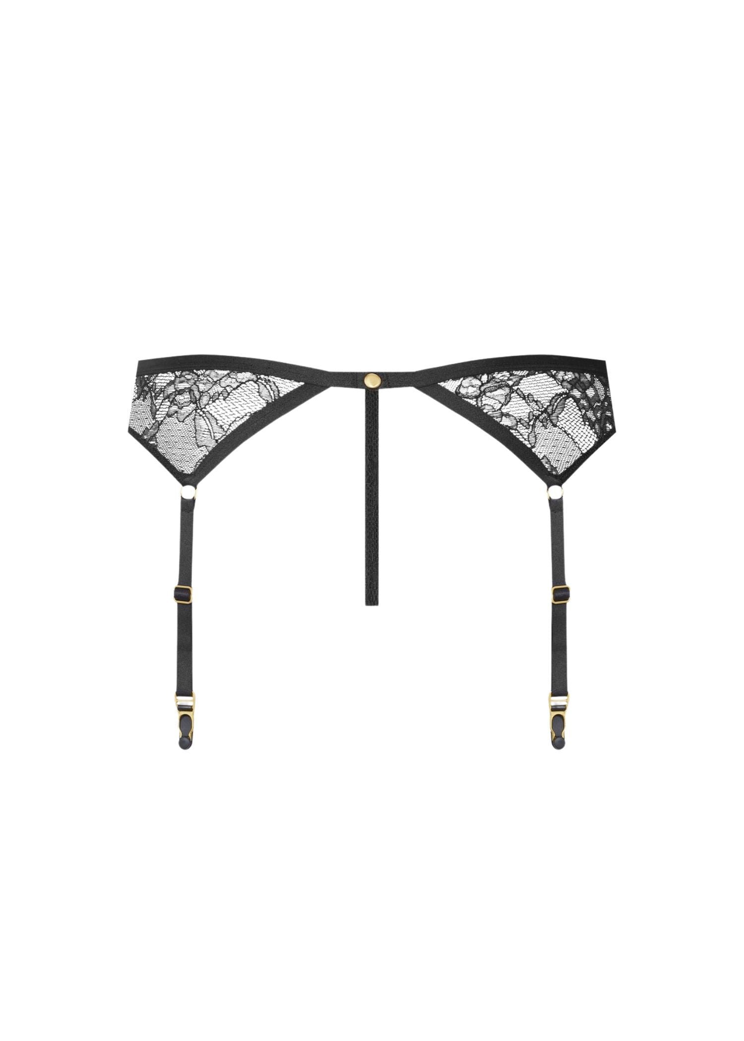 Maison Close Jeux Magnetiques Suspender Thong (Black) | Avec Amour Luxury Lingerie