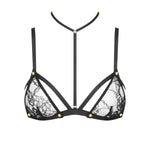 Maison Close Jeux Magnetiques Triangle Bra Harness (Black) | Avec Amour Luxury Lingerie