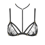 Maison Close Jeux Magnetiques Triangle Bra Harness (Black) | Avec Amour Luxury Lingerie