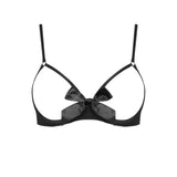 Maison Close Le Petit Secret Cupless Bra with Bow (Black) | Avec Amour Lingerie