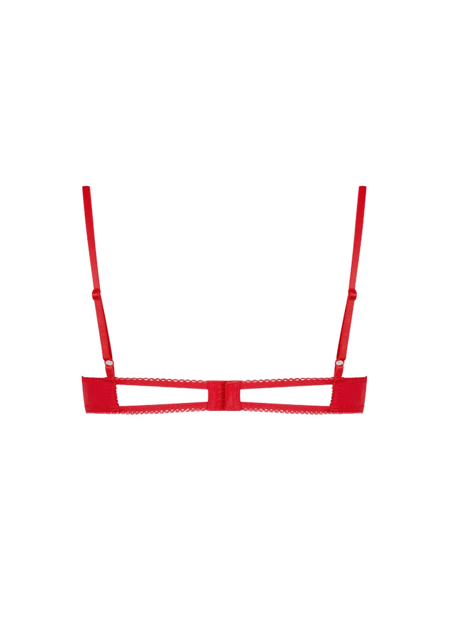 Maison Close Le Petit Secret Cupless Bra with Bow (Red) | Avec Amour Lingerie