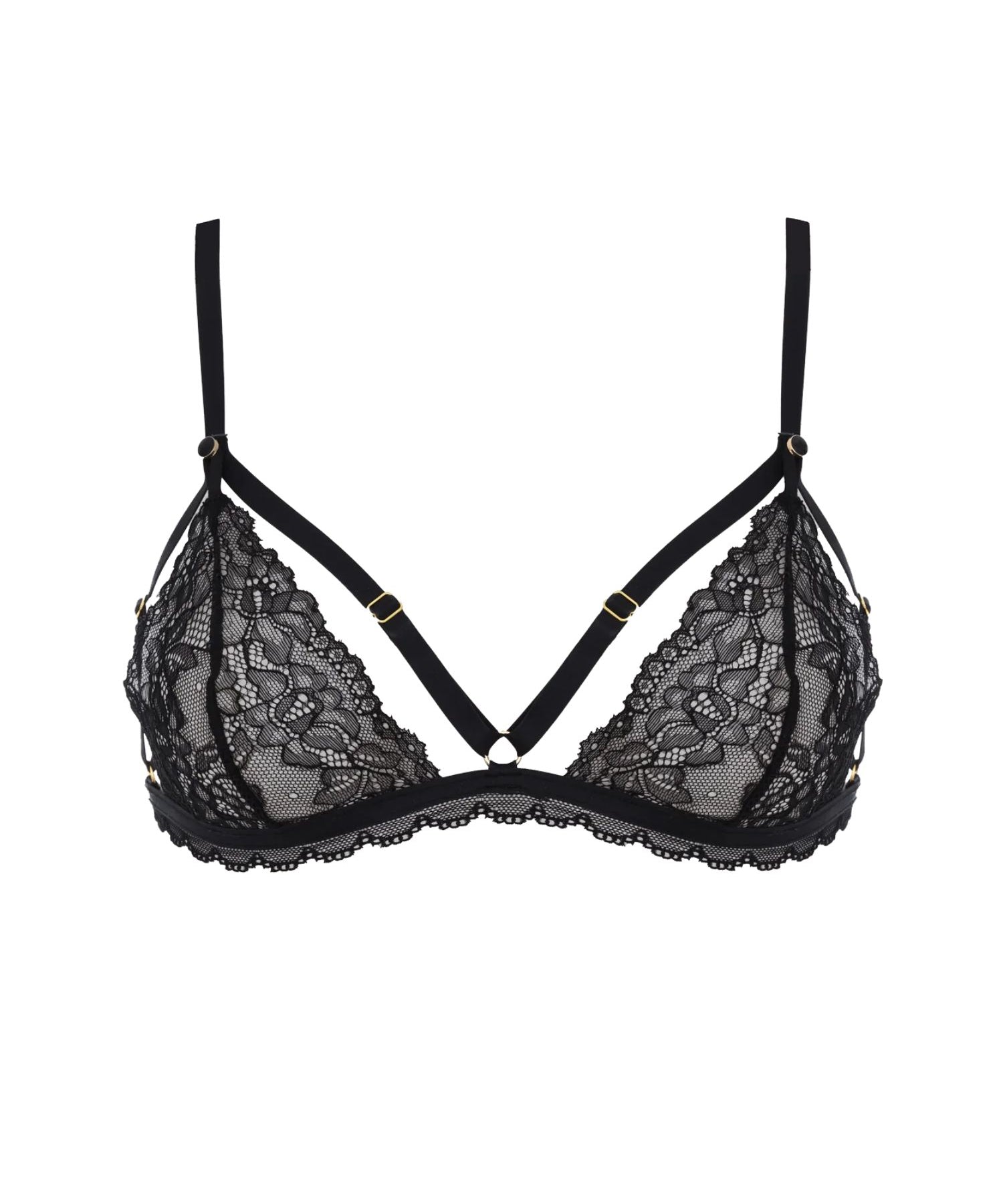 Maison Close Le Petit Secret Dentelle Openable Triangle Bra (Black) | Avec Amour Lingerie