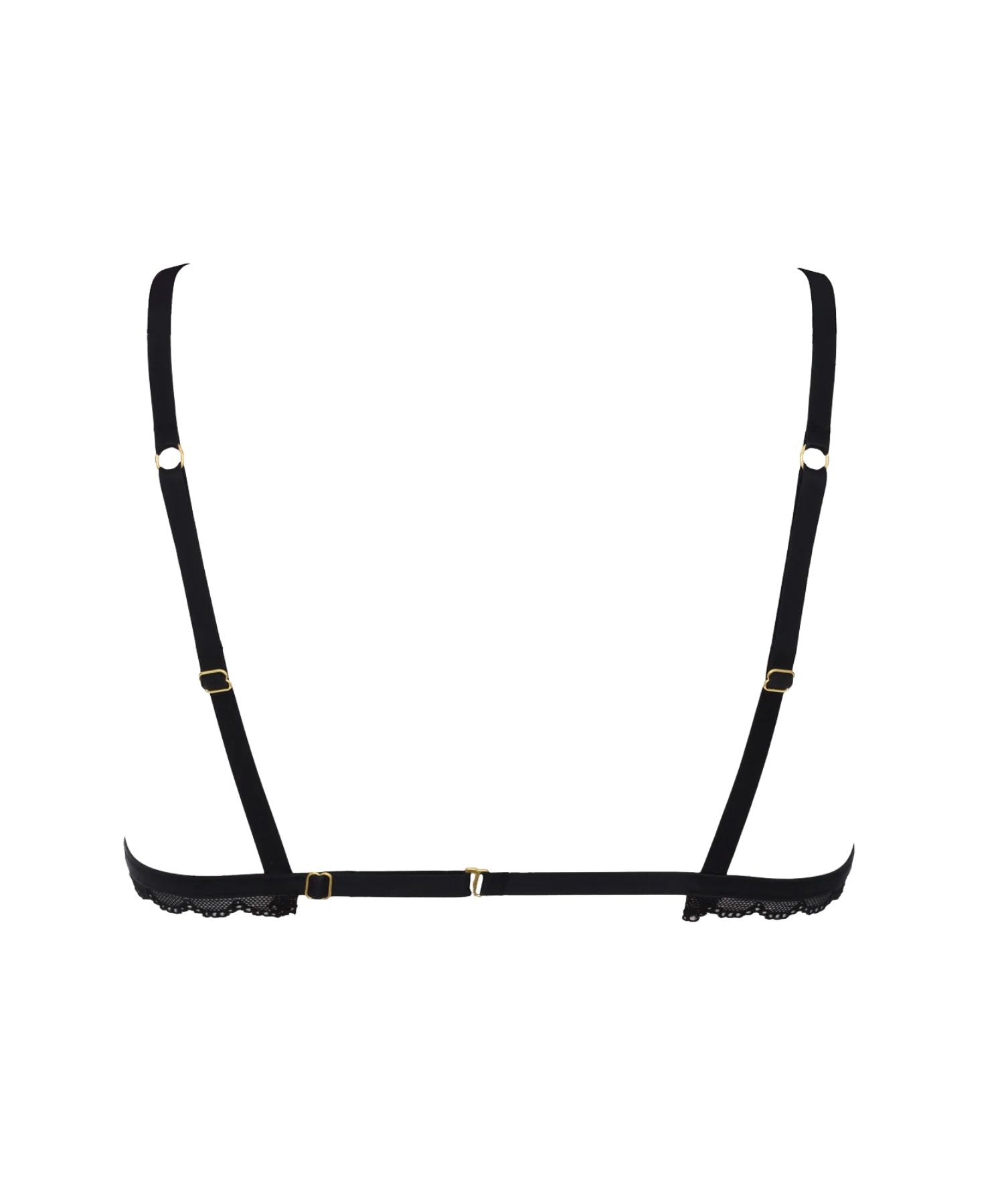 Maison Close Le Petit Secret Dentelle Openable Triangle Bra (Black) | Avec Amour Lingerie