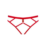 Maison Close Les Fetiches Velvet Open Panty (Red) | Avec Amour Lingerie