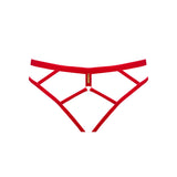 Maison Close Les Fetiches Velvet Open Panty (Red) | Avec Amour Lingerie