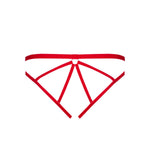 Maison Close Les Fetiches Velvet Open Panty (Red) | Avec Amour Lingerie