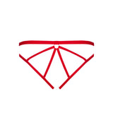 Maison Close Les Fetiches Velvet Open Panty (Red) | Avec Amour Lingerie