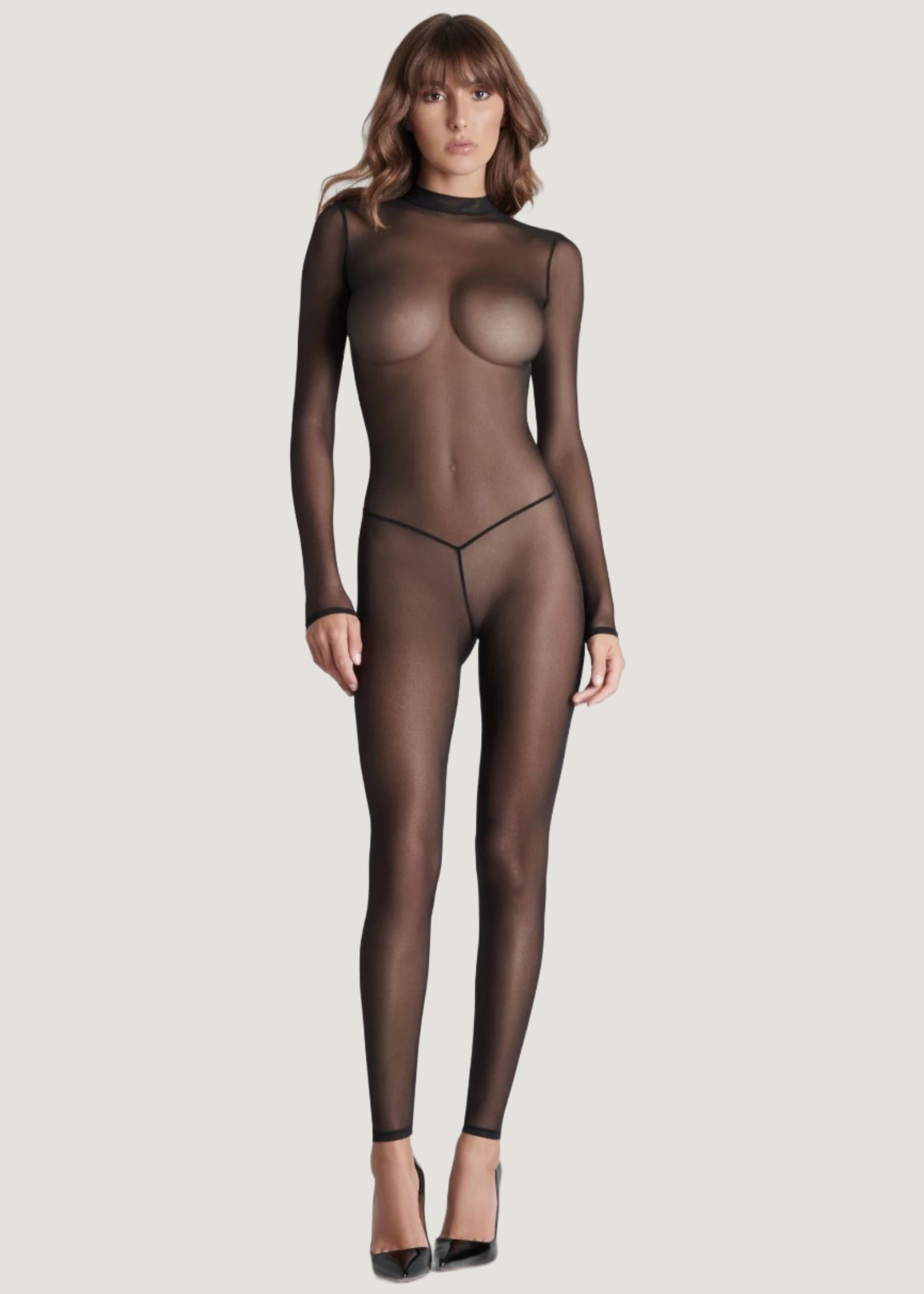 Maison Close Open Back Catsuit (Black) | Avec Amour Lingerie