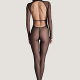 Maison Close Open Back Catsuit (Black) | Avec Amour Lingerie