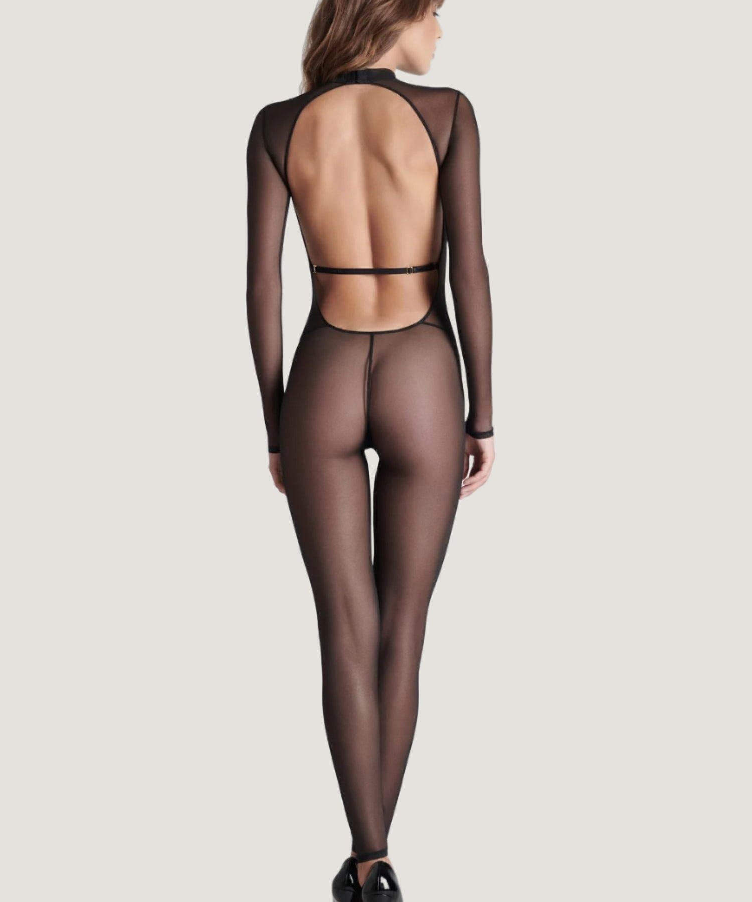Maison Close Open Back Catsuit (Black) | Avec Amour Lingerie